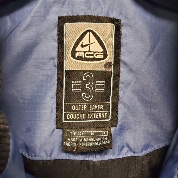 Vintage NIKE Jacket ACG Womens Medium Blue Puffer Full Zip Removable Sleeves 90s - Picture 4 of 14